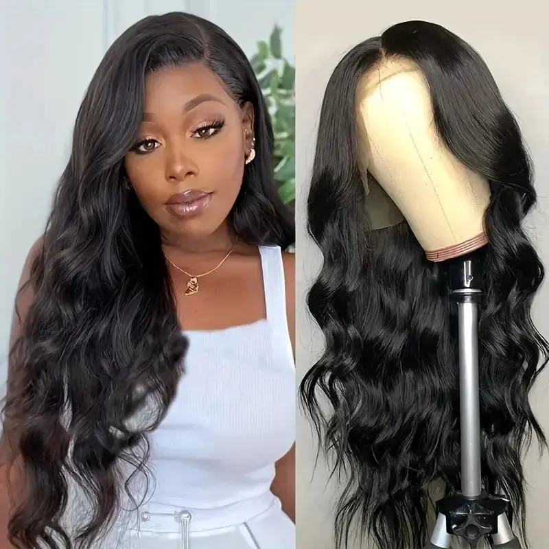 Rosabeauty 13X6 250% Density Deep Wave 40 Inch 13x4 Lace Front Human Hair Wig 5X5 Preplucked Glueless Curly Wig Full and Thick