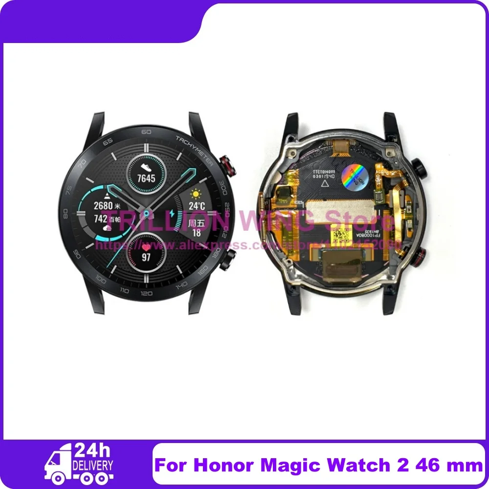 For Huawei Honor Magic Watch 2 46mm LCD Screen Display Touch Digitizer Assembly For Honor Magic2 MNS-B19 MNS-B39