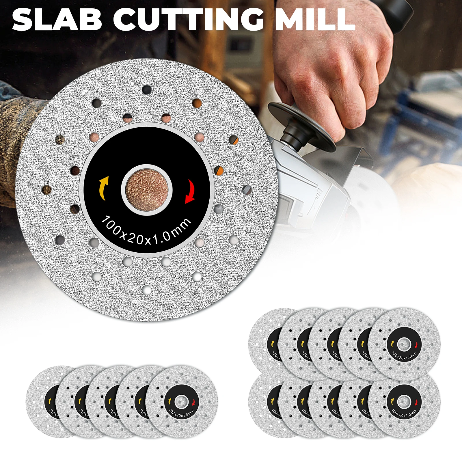 5/10Pcs Rock Slab Cutting Blade 4 Inch Porous Widened Cutting Disc Granite Cutting Diamond Blade Precise Cut Ceramic Tile