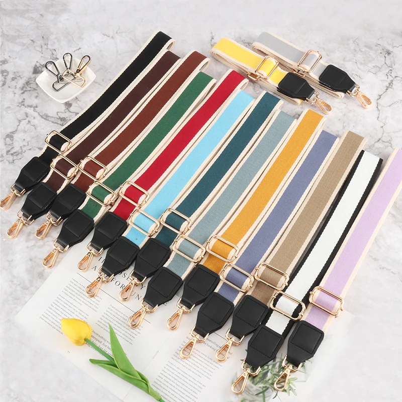 Correa de nailon para bolso de hombro, repuesto ajustable para bolso de mano, Asa colorida, accesorios para bolso