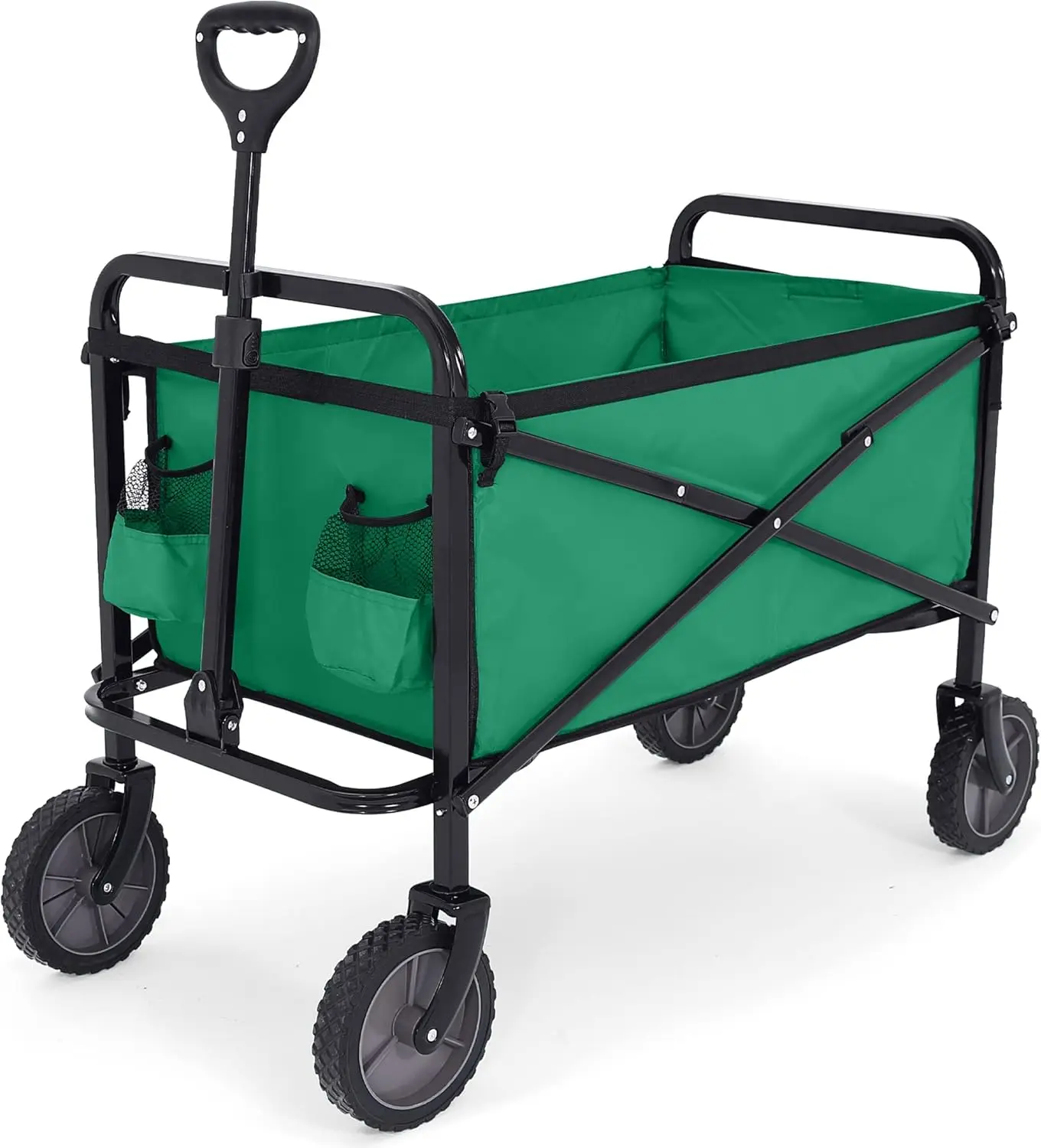 

Folding Collapsible Utility Wagon Cart Outdoor Garden Shopping Camping Cart, Green