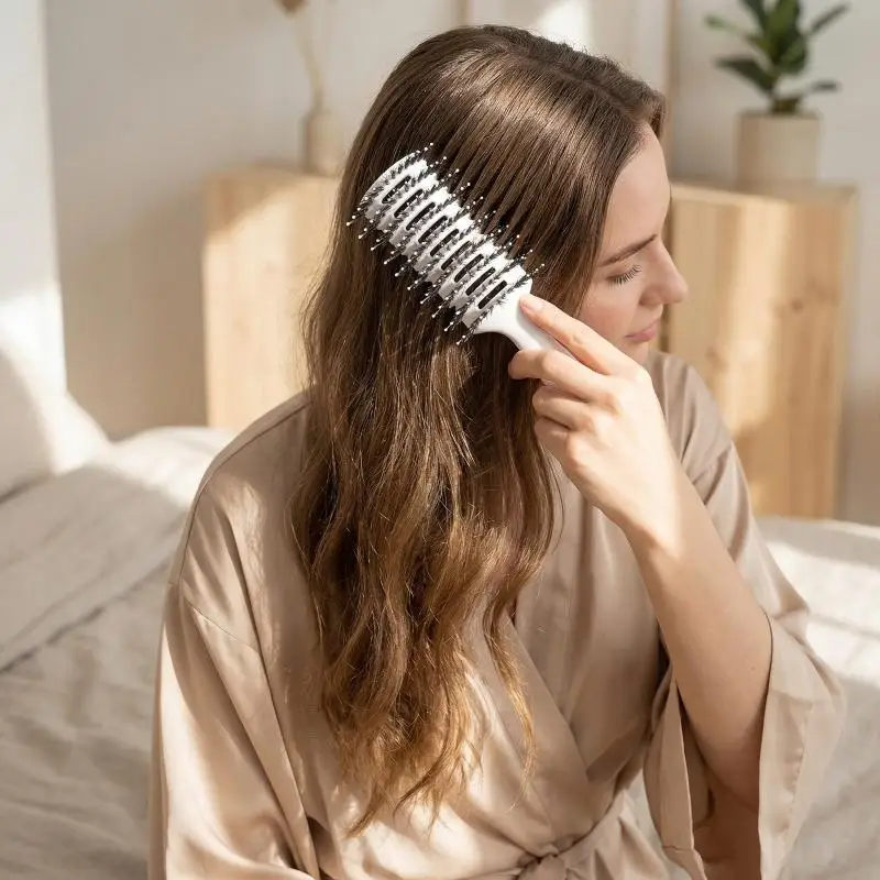 Detangling Vent Brush for Curly Hair Professional AntiStatic Hair Comb  for Salon and Home Styling Tools