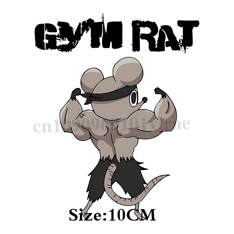 Muscle Mouse UV DTF Transfers Stickers Mouse Animal Transfer Printing UV DTF Transfers for Sport Bottle Wraps DTF Wraps Decals