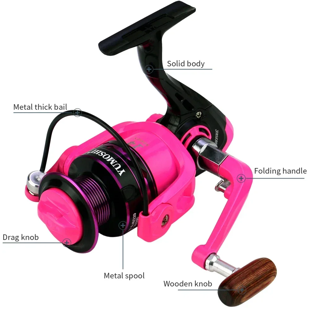 Fishing Reels 5-12kg Drag Power More Durable Spinning Reel 2000 3000 4000 5000 6000 7000 Gear Ratio 5.2:1 Saltwater Freshwater