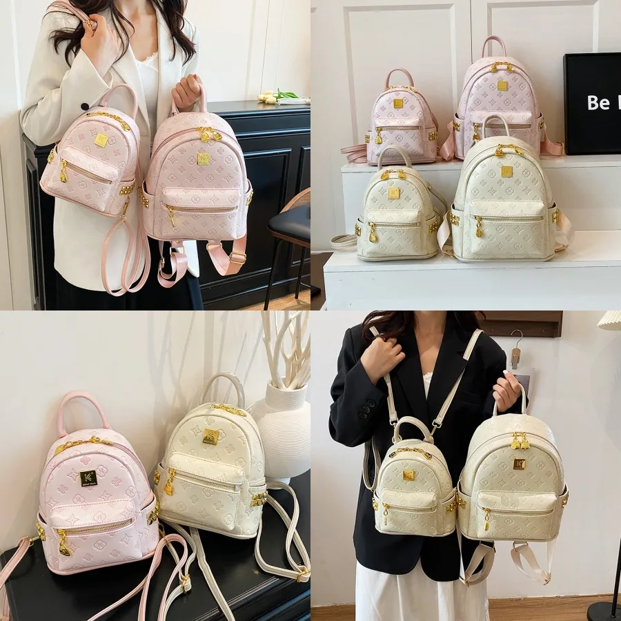 

【Новый стиль】Новый рюкзак для студенток, оригинальный дизайн, высококачественный кожаный легкий рюкзак для поездок и путешествий.