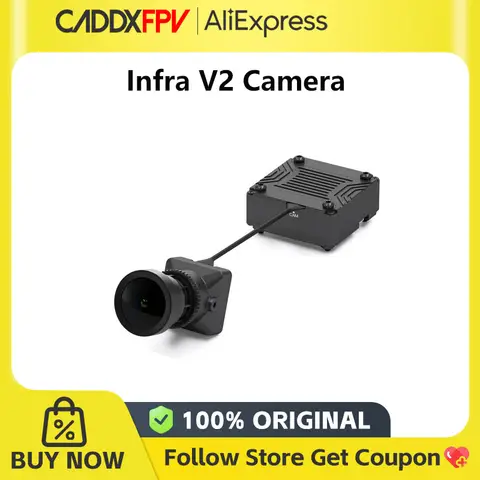 CADDX Infra V2 Camera Analog VTX Kit 1500TVL 131° FOV Black White Sensor No-Light Night AI Camera  0 Lux Super WDR for FPV Drone