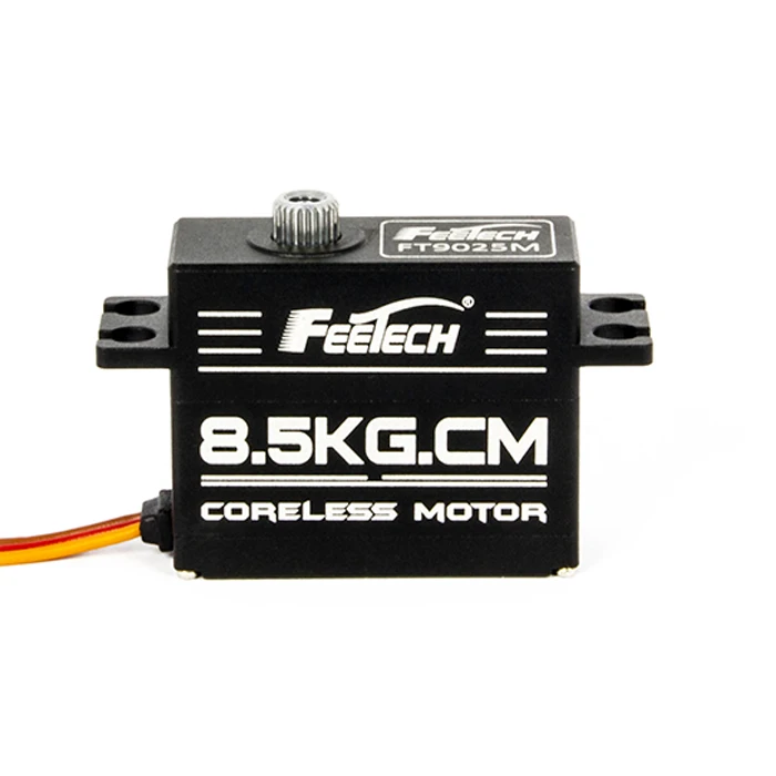 Feetech 6v 8.5kg 180 graus metal engrenagem caixa de alumínio completa coreless servo digital para avião rc helicóptero modelo/cobot magia