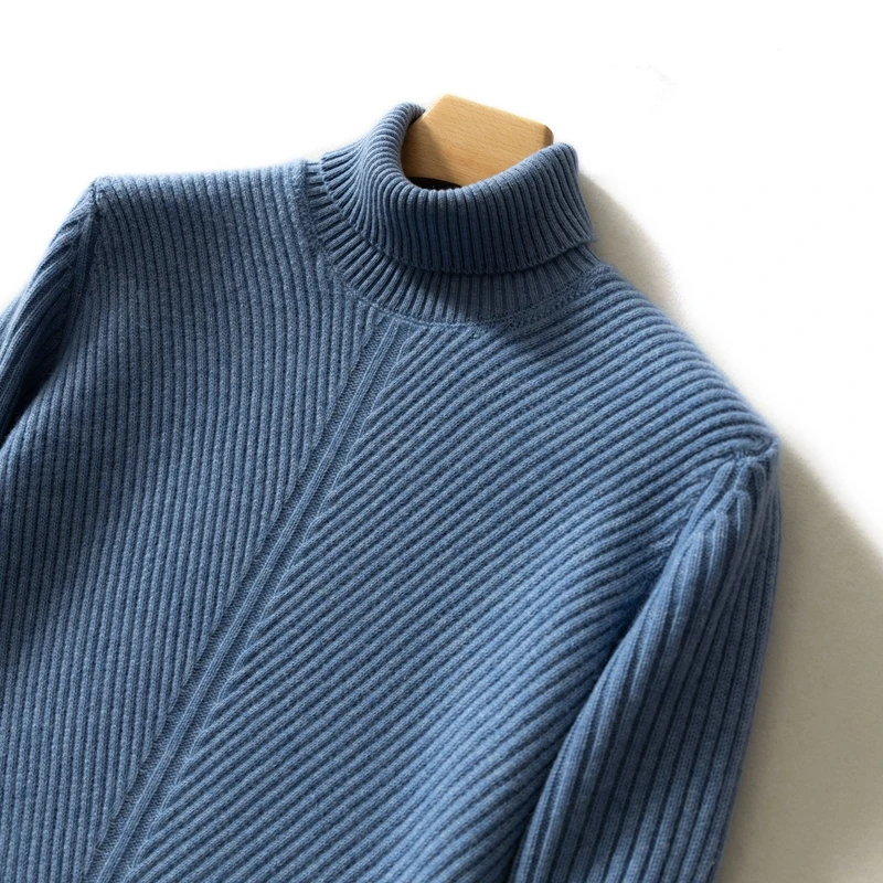 

2023 Men Sweater Autumn And Winter Clothing Turtleneck 100% Goat Cashmere Knitted Male Thicker Pullovers High Quality Jumpers