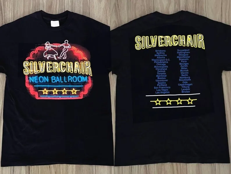 Silverchair Neon Ballroom Album Music Tour T-Shirt, 90s Silverchair Rock Band Te