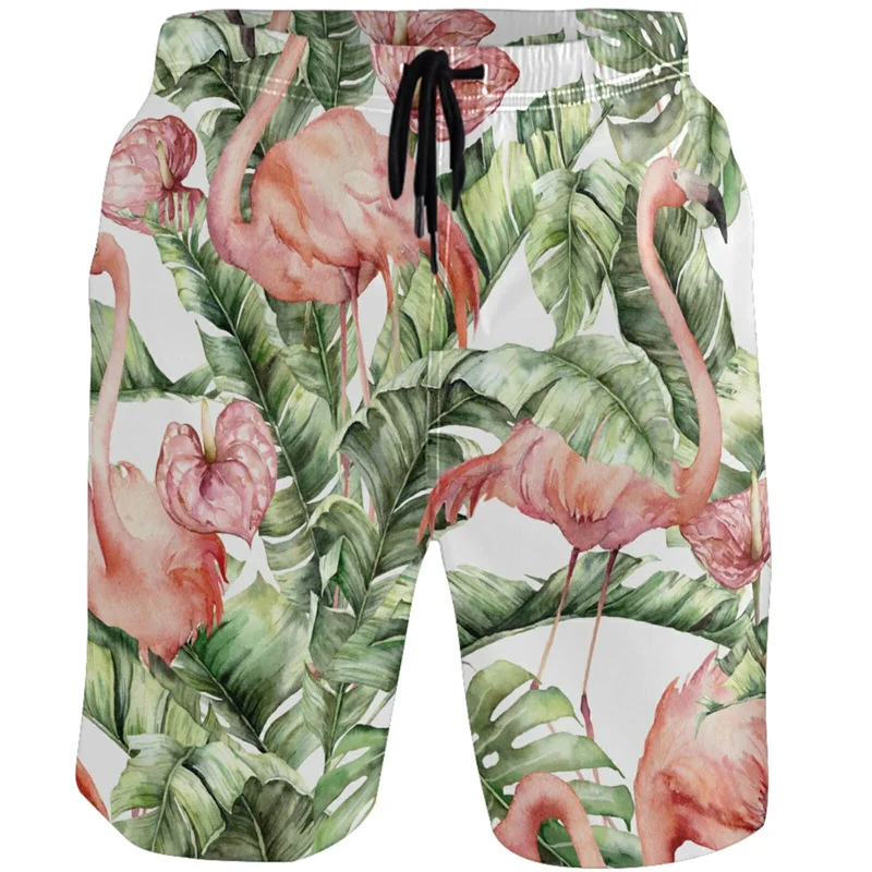 Butterfly Flamingo Graphic Shorts Pants 3D Pink Flower Printed y2k Board Shorts Swimsuit Women 2023 Hawaii Cool Surf Swim Trunks