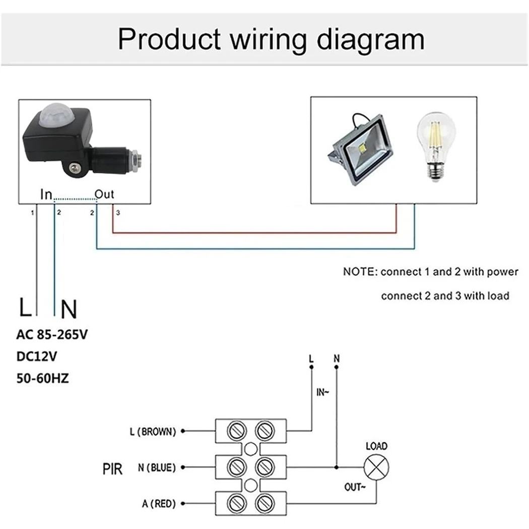 LED Bewegingssensor 85-265 V Automatische PIR Infrarood Detector 180 Graden Roterende Outdoor Timer Lichtschakelaar PIR Bewegingssensor