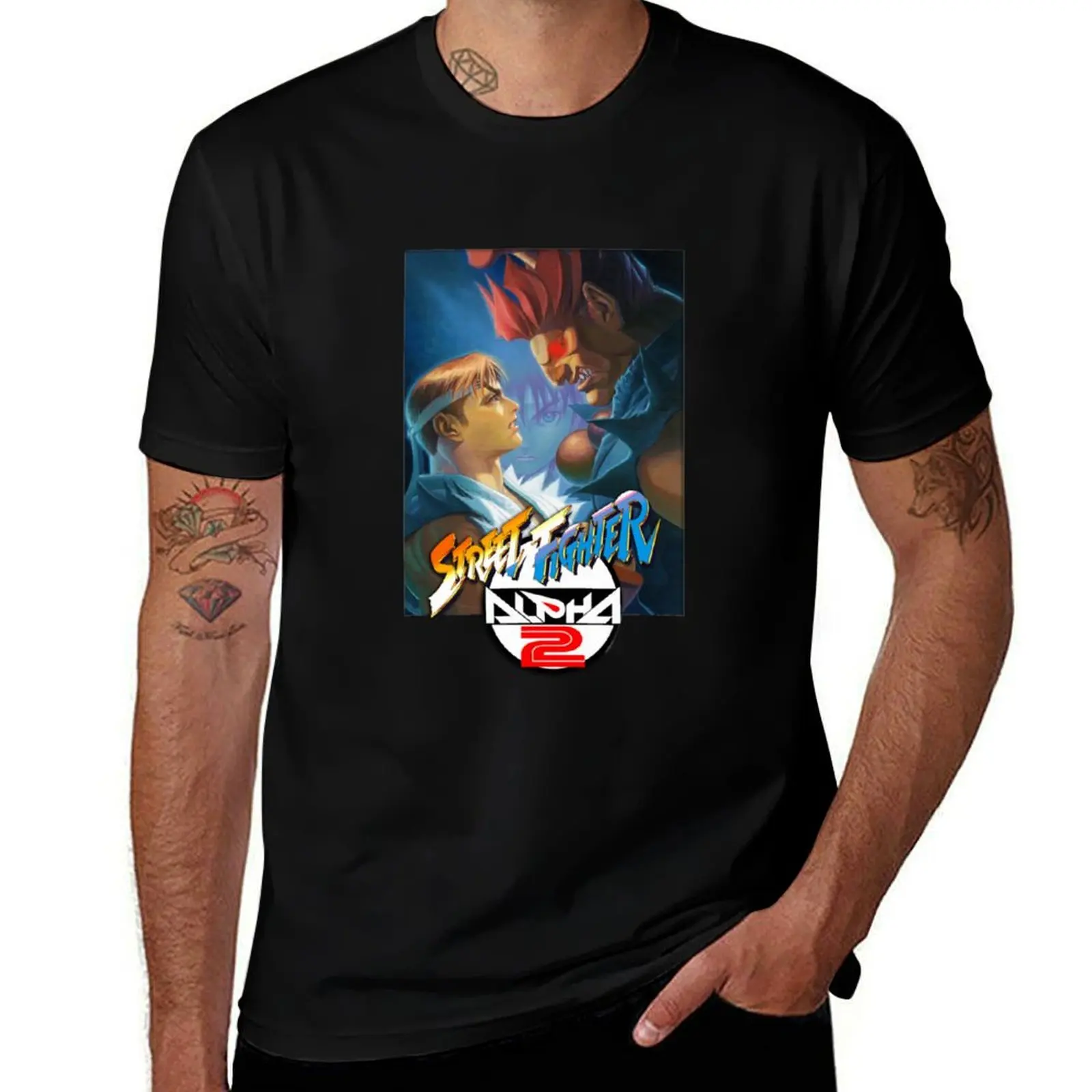 

Street Fighter Alpha 2 Artwork T-Shirt t shirts for man graphic vintage cotton t shirt man t shirt man casual T-shirt