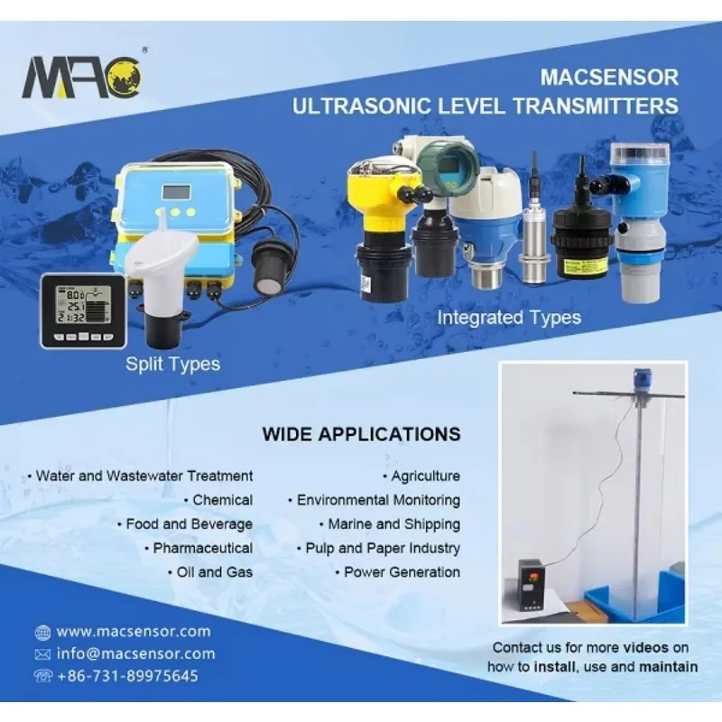 Macsensor 5v sensor ultrassônico de distância módulo sensor de 20 metros para transmissor de nível de longa distância