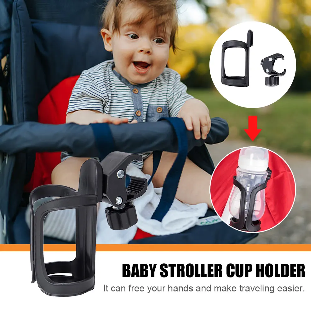 

New Baby Stroller Cup Holder Rack Bottle Universal 360 Rotatable Cup Holder for Pram Stroller Carrying Case Milk Bottle Cart