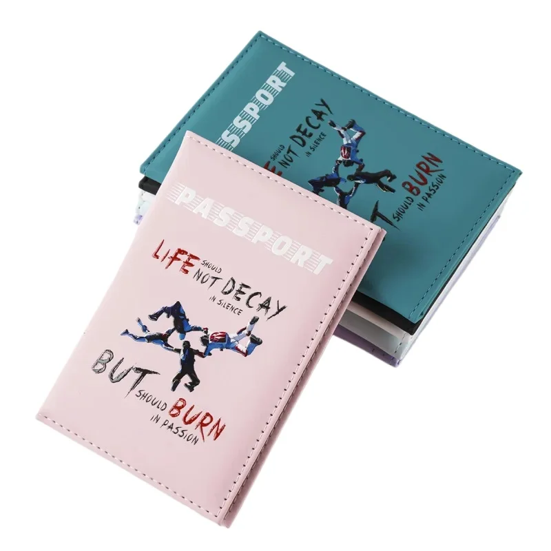 2025 UV Color Print Extreme Challenge Passport Cover Women Men Passport Holder Travel Wallet Flight Ticket Holder ID Card Holder