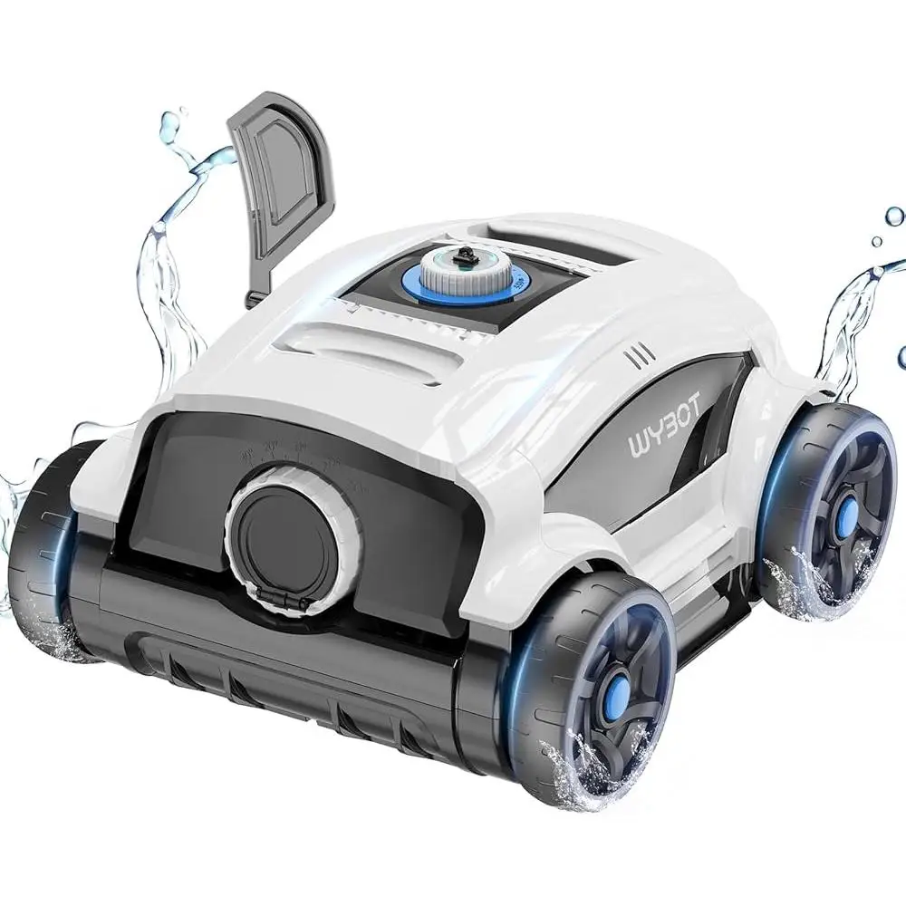 2024 Cordless Robot Pool Vacuum Cleaner 130Mins Runtime 45W Brushless Motor Auto-Parking Tech Fast Charging 6600mAh Battery