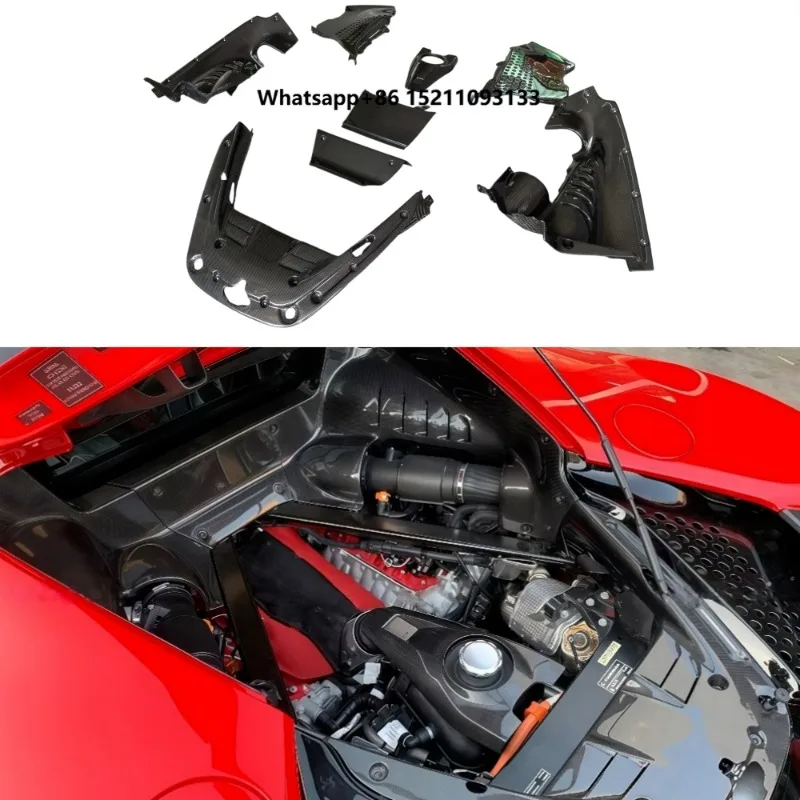New High-quality Dry Carbon Fiber Engine Compartment Protective Cover Suitable for SF90 Upgrade