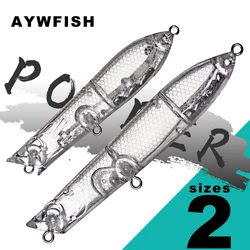AYWFISH 7CM 6.6G / 9CM 10.9G Artificial Hard Tackle Topwater Bait Spook Pencil Bait Unpainted Floating Popper Fishing Lure Blank