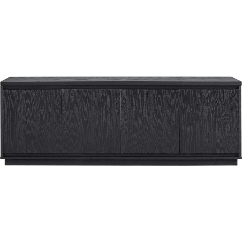 Presque TV Stand, 68 "Wide, Preto