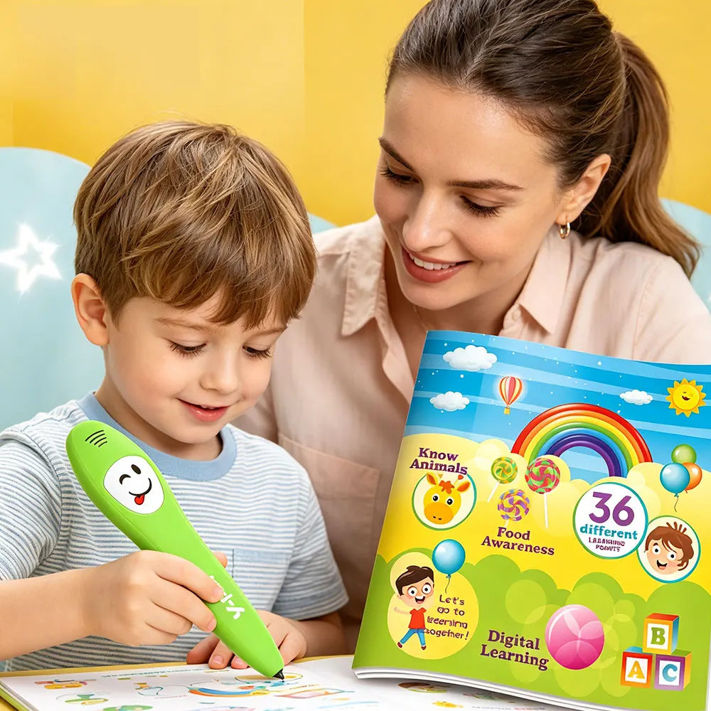 Q&A Talking Pen with Books, Learning Educational Books for Kids, Electronic Interactive Toys, Back to School
