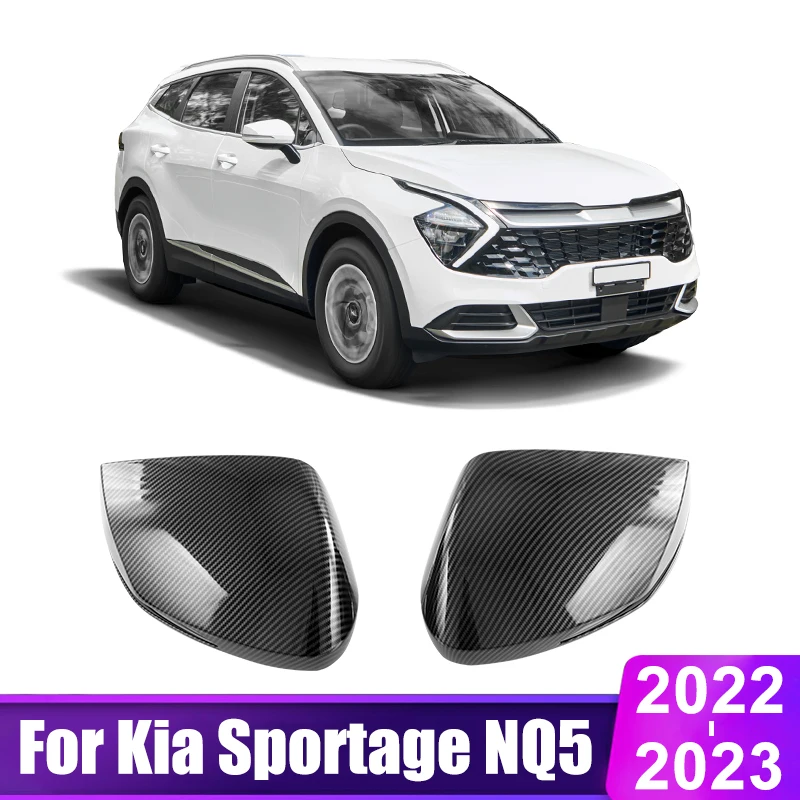 For Kia Sportage NQ5 2022 2023 Hybrid X GT Line HEV Car Side Rearview Mirror Cap Covers Shell Trim Sticker Exterior Accessories