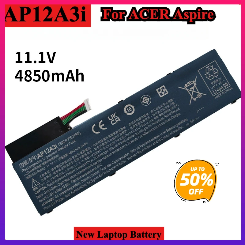 AP12A3i laptop battery factory price 14.1V 4850mAh for ACER Aspire M3 M5 M3-481TG M3-581TG M5-481TG Batteries