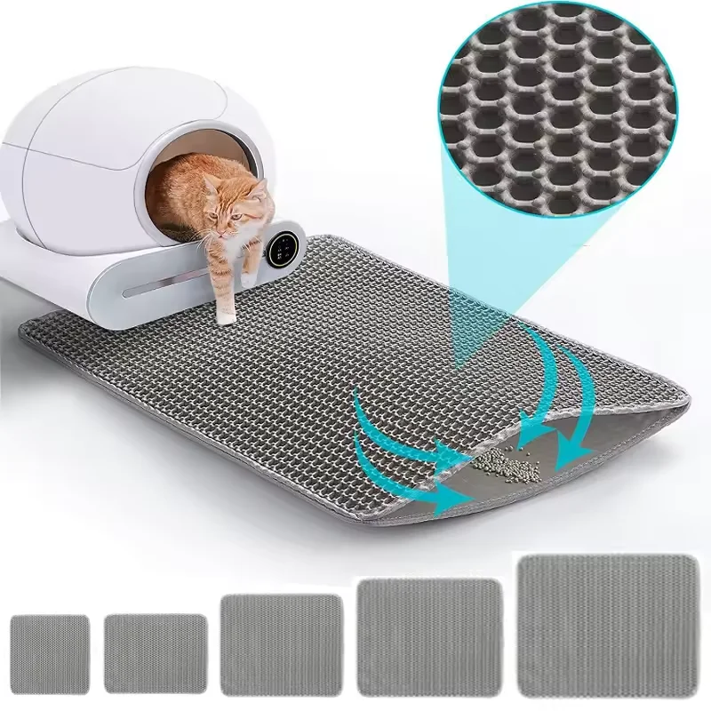 

Cat Litter Mat EVA Waterproof Double Cat Toilet Rug Litter Tray Sandboxes for Cat Litter Carpet Cat Litter Box Accessories