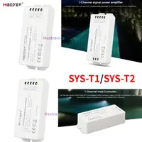 Miboxer SYS-T2 1-Channel Signal Power Amplifier SYS-T1 1-Channel Host Controller 15A DC24V 2.4G Control for SYS Series LED Light