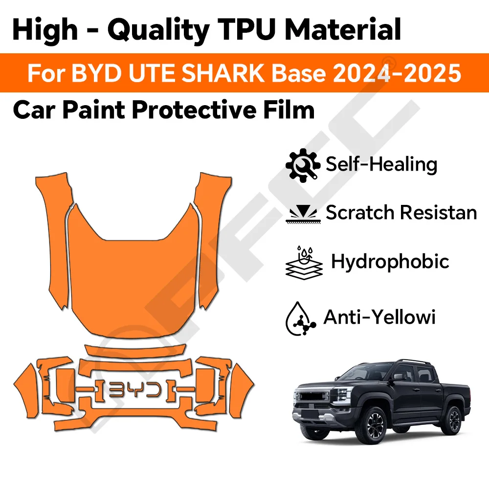 

9Mil TPU For BYD Ute Shark Base 2024-2025 Paint Protection Film Car Body Sticker Anti-scratch Protective PPF Car Accessories