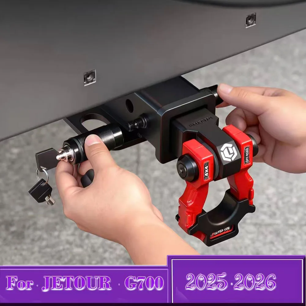 Trailer Hitch Receiver for JETOUR G700 2025 2026 Square Base Tow Hook Off-Road Tow Bar - No Base Included