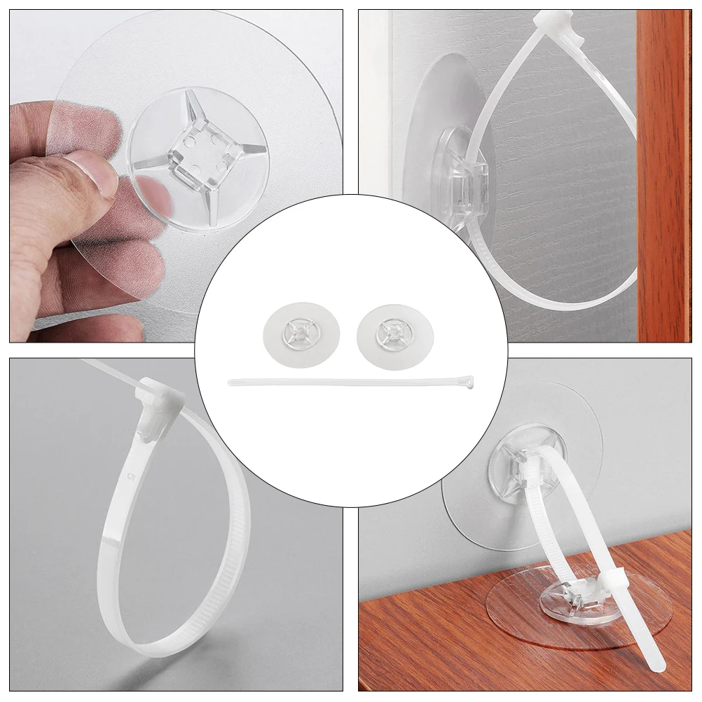 

2 Sets Buckle Nylon Strap Fixing Tool Anti Shake Safety Anti Tilt Home Supply Durable Practical Use Baby Safety Pet Protection