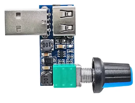 Controlador de velocidade do ventilador USB, regulador de velocidade e volume do vento, dissipação de calor, operação silenciosa, multivelocidade, escritório, dormitório, b