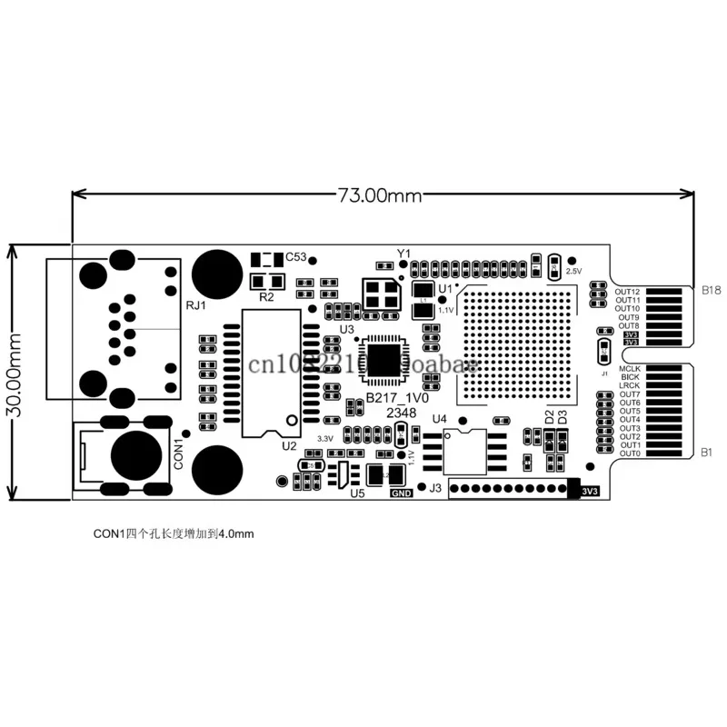 AES67 B217 32x32Road Audio Network Transmission Module