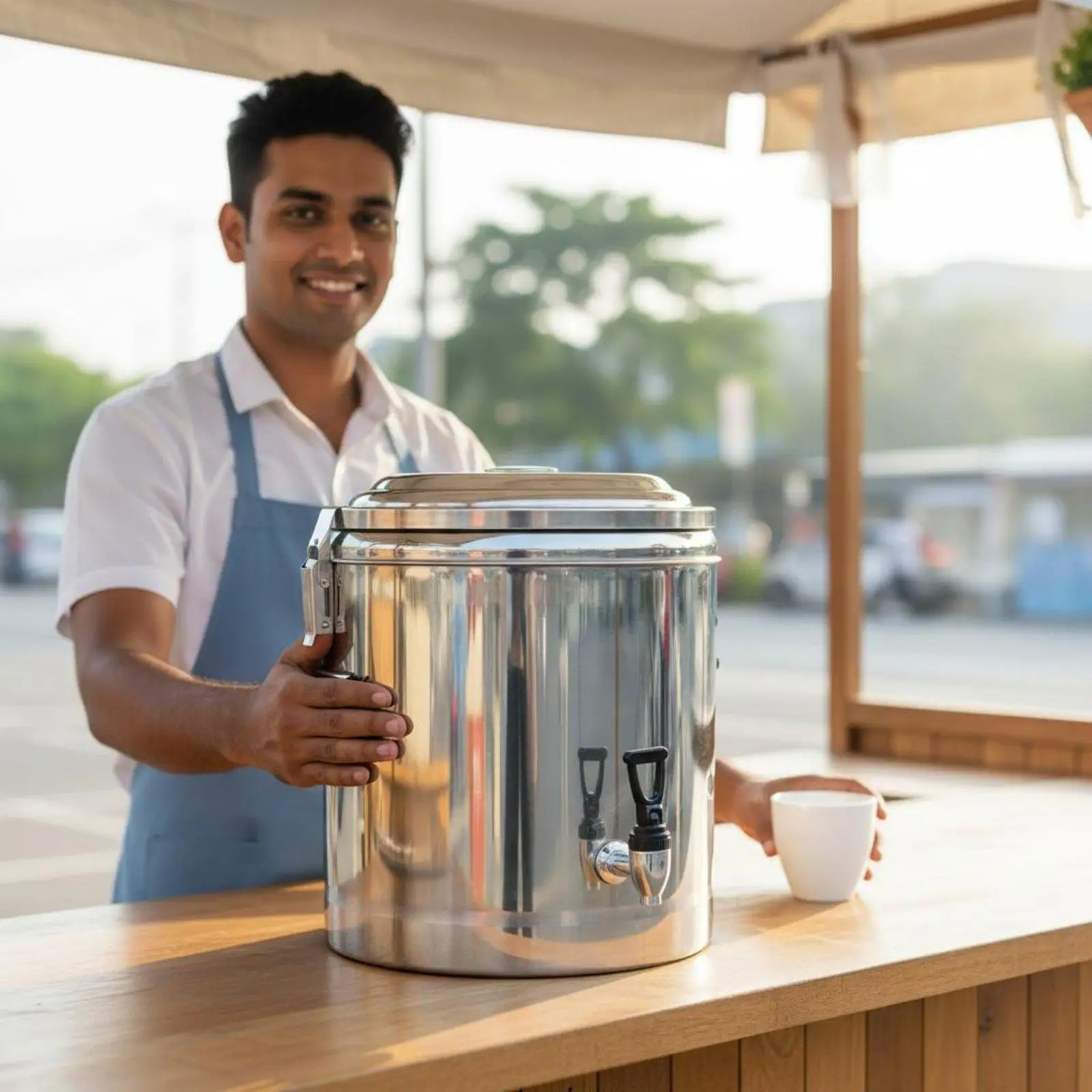 Triple Layer Stainless Steel Bucket Thermal Container 12 24 Hour Insulation for Catering Buffet Restaurant Food Storage