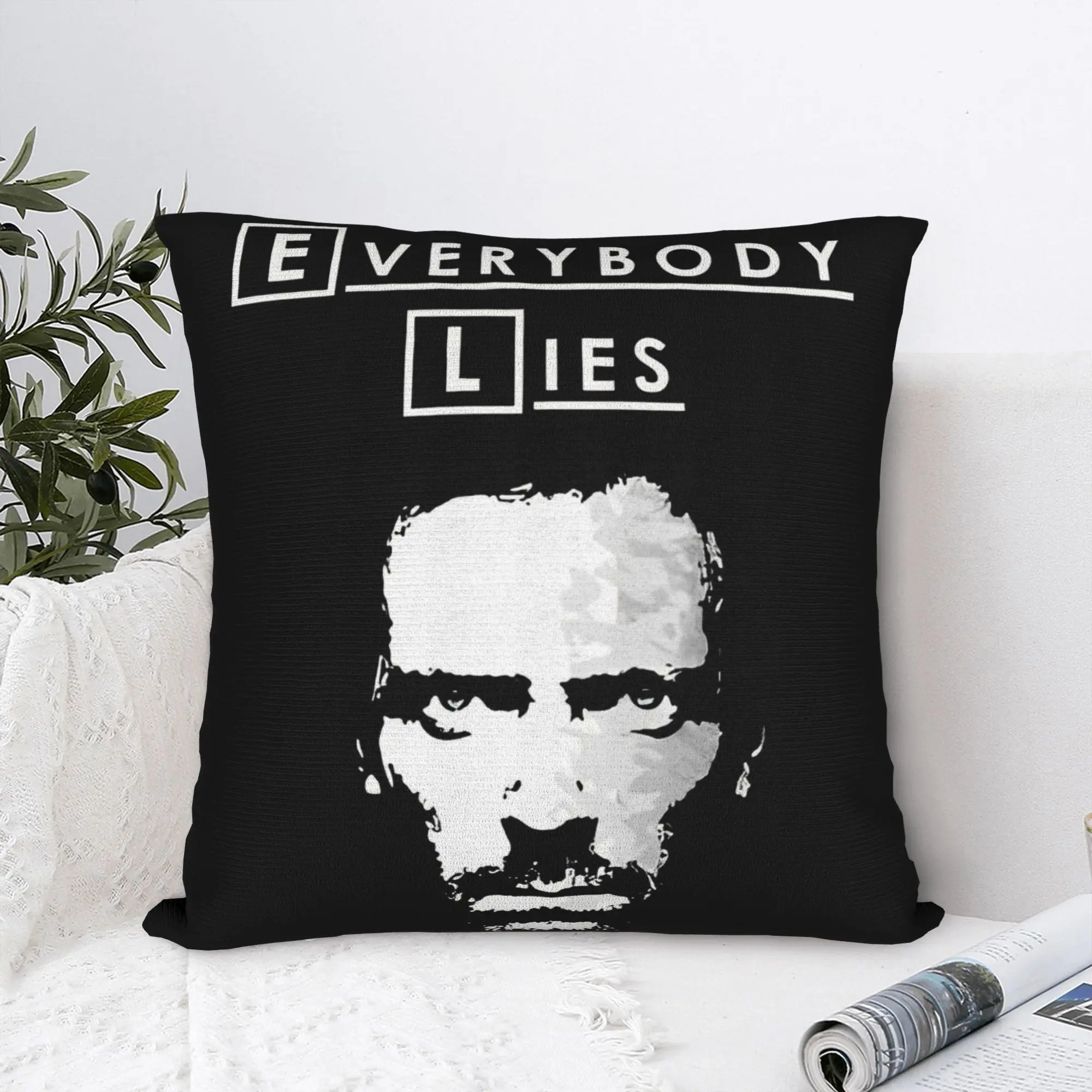 Everybody Lies Dr Gregory  Square Pillow Cases House Md Cushion Covers Awesome Decor Throw Pillow Case Cover for Car 45x45cm