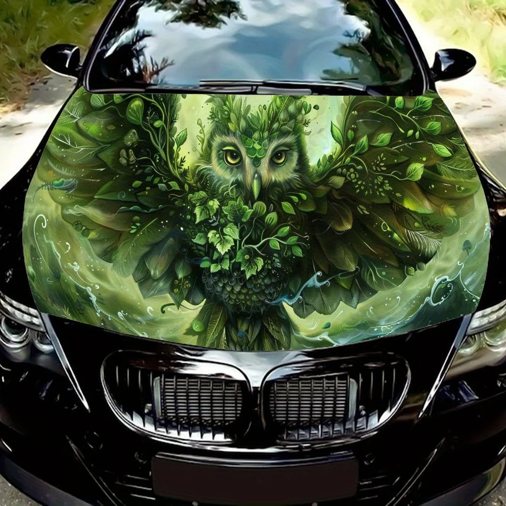 

Fantasy - Vine Spirit Owl Pattern car hood stickers, waterproof self-adhesive, scratch resistant, easy to stick, durable car PVC