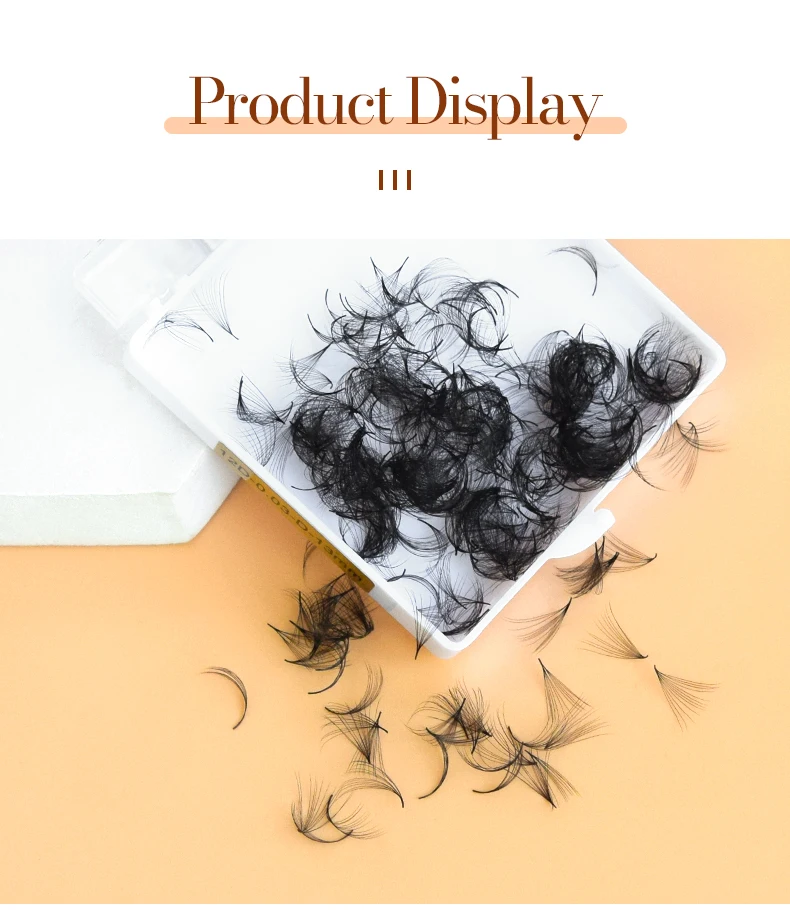 NEW Song Lashes Promade Fans Pointy Base Loose Fans Sharp Thin Root Korea PBT Material 500 Fans
