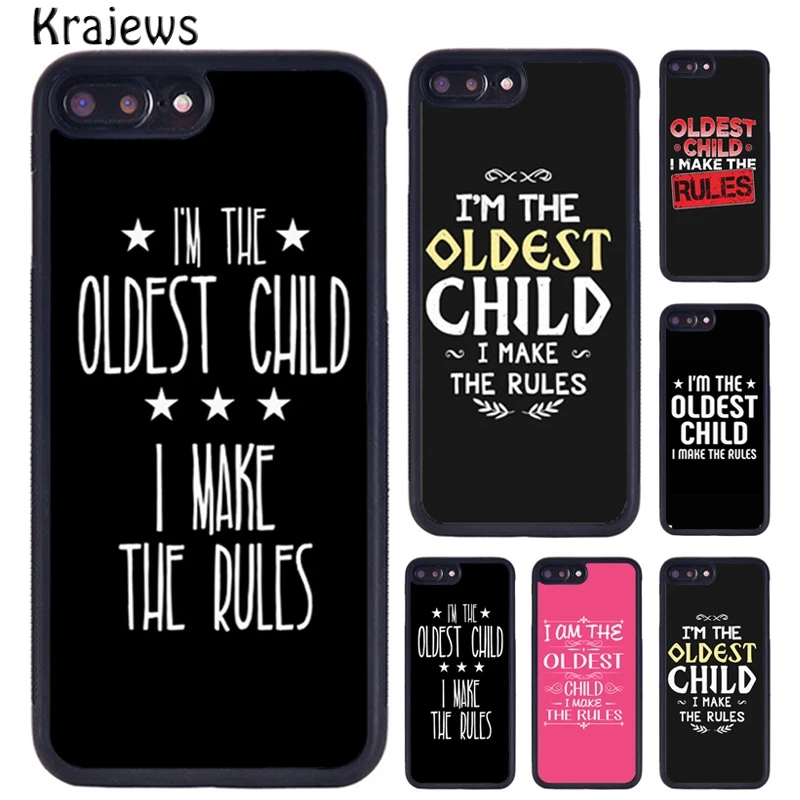 Krajews oldest child make the rules Quotes Phone Case For iPhone 16 15 14 XR XS 11 12 mini 13 Pro MAX Plus cover coque