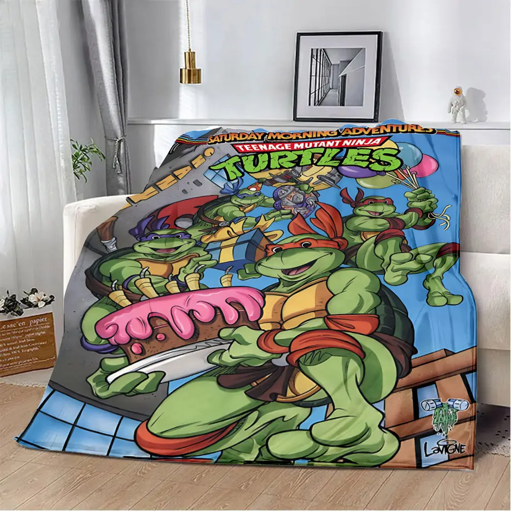 N-Ninja Turtles Printed Blanket Picnic Blankets Warm Blanket Soft and Comfortable Blanket Home Travel Birthday Gift