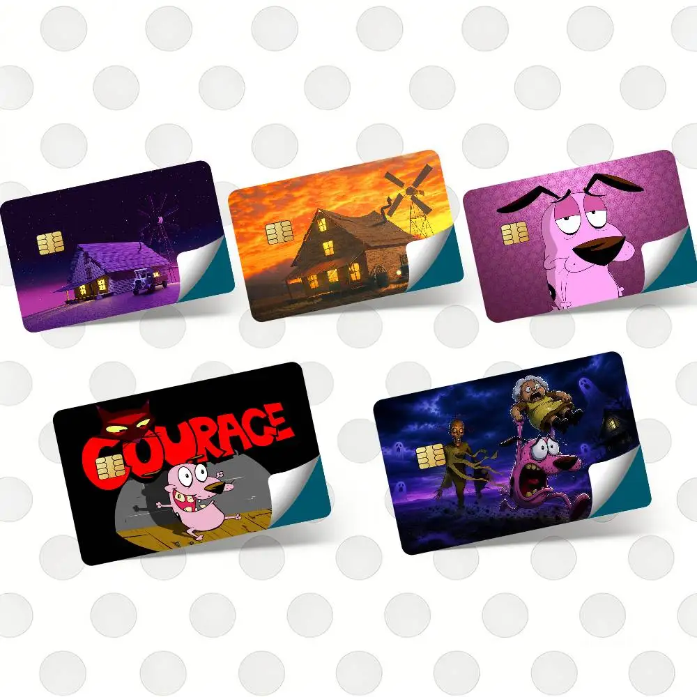 C-COURAGE The C-Cowardly Dog Hot Sale Decor Exquisite Card Sticker for Debit Credit Bank Cards Skin Cover Gift Student