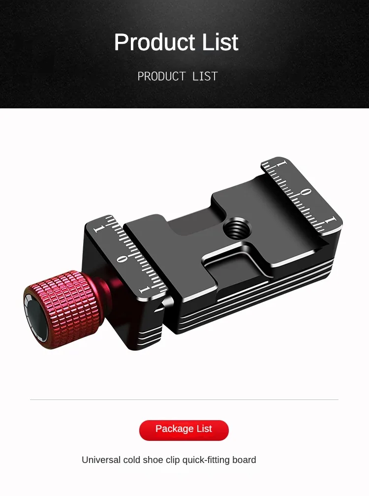 Schnellwechselplatte mit Cold Shoe 1/4 Zoll Gimbal und L-Platte 50g/100g Gegengewichtsklemme für DJI Ronin SC Stabilisator für Arca – Detail 12