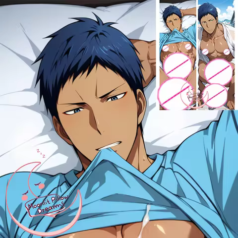 Male Character Daiki Aomine Dakimakura Cover - Custom Printed Anime Husband Pillow Strong man