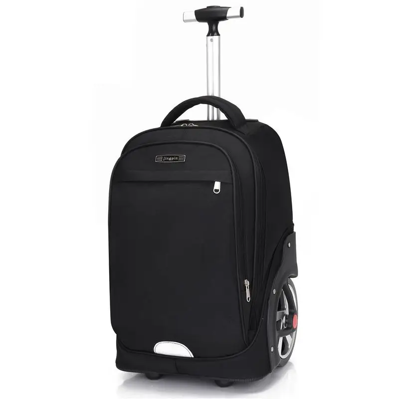 

Школьный рюкзак на колесиках с большой вместимостью для учащихся средних и старших классов, бесшумные колеса, модный дизайн, сумка для ноутбука