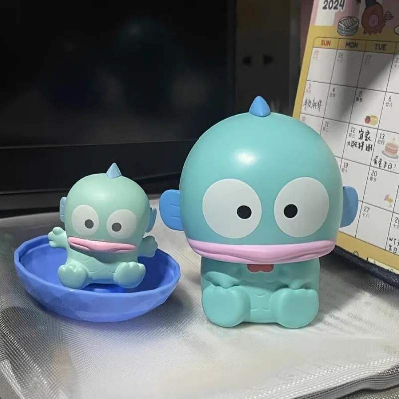 Bandai Asli 6 Buah Gashapon Sanrio Badtz-Maru Pochacco Hangyodon Mainan Patung Figur untuk Hadiah Anak-anak Ornamen Model Koleksi