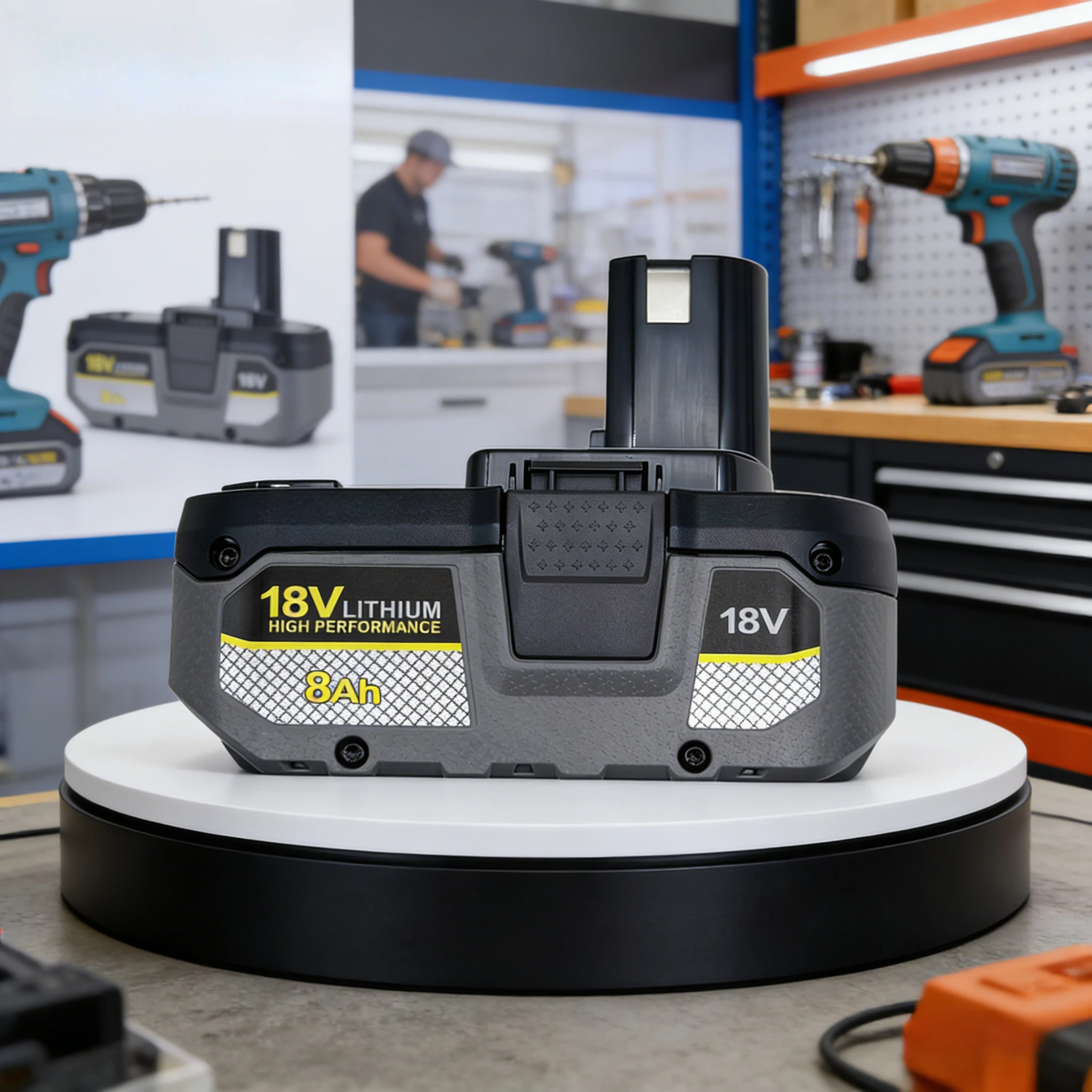 

RYOBI 18V One+ Li-ion Rechargeable Battery P108 High Capacity Compatible with P104 P107 RB18L50 RB18L20 Power Tools