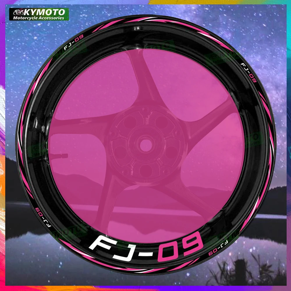 

Для FJ-09 FJ09 светоотражающие аксессуары для мотоциклов, 17-дюймовые наклейки на передние и задние диски, обтекатель, полоса, наклейка, украшение