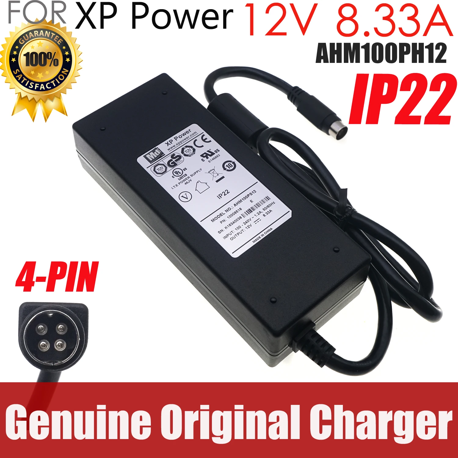 

For Synology DS916 DS415 NSA Power Supply K13240069 Genuine 12V 8.33A 100W 4PIN Charger XP AHM100PS12-A 10009518-A Power Adapter