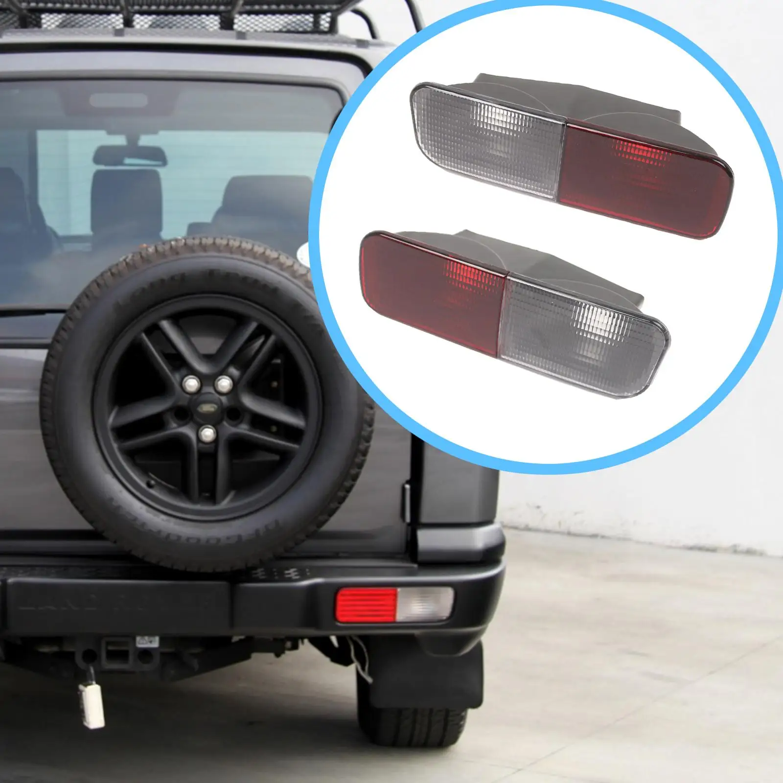 Rear Reflector Light Taillight Bumper Lamp Easy Install for Land Discovery 2 03 04 XFB101490 XFB101480