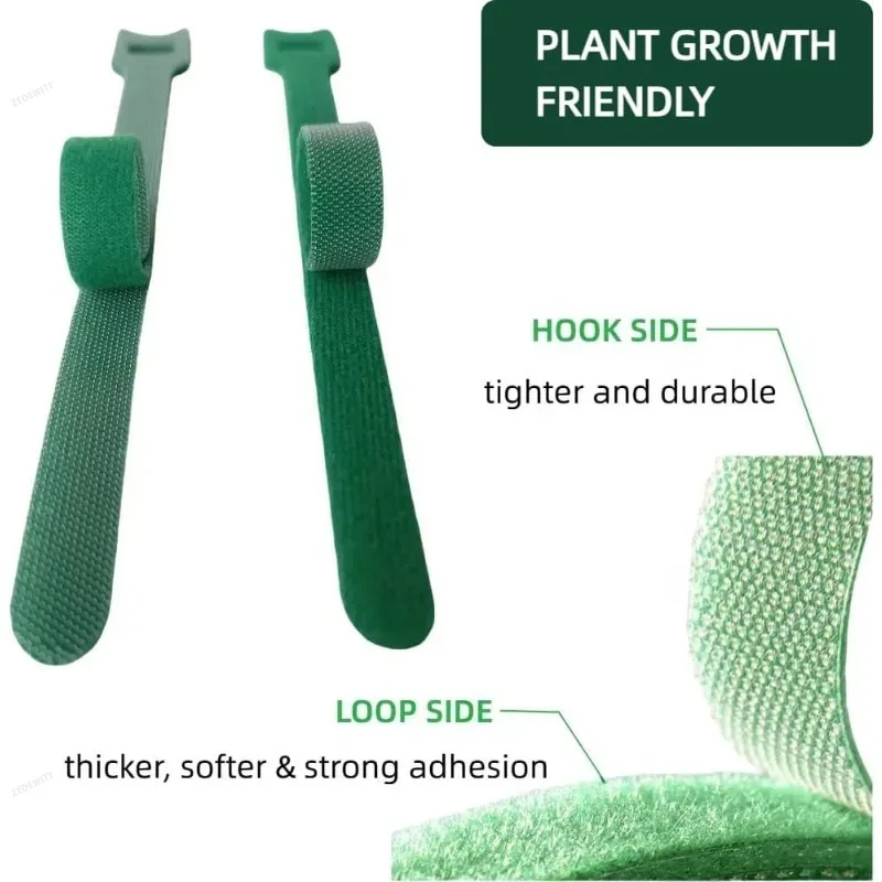 Non Slip Reusable Plant Ties 50 100 200pcs Nylon Adjustable Hook For Gardening Trellis Plant Support Garden Organizing Tools