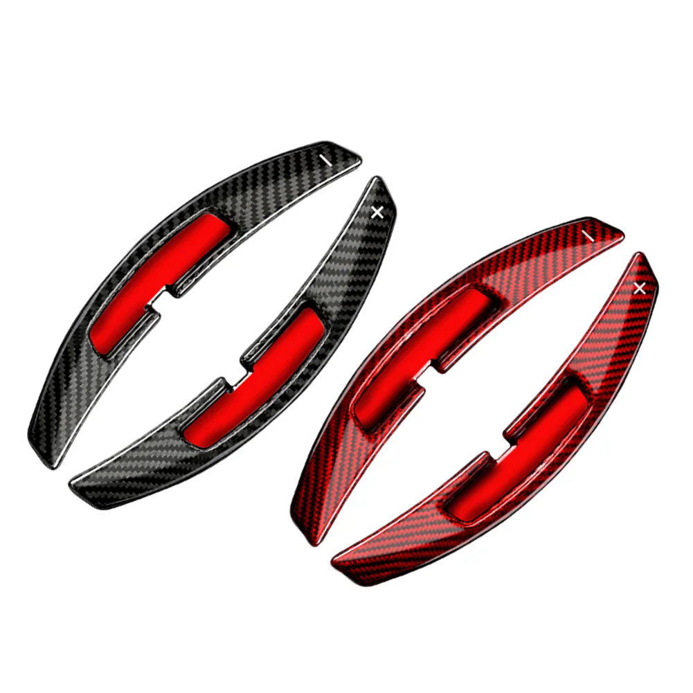 ​Carbon Fiber Car Steering Wheel Paddle Shifter Extension For Porsche 911 2021 Black/Red